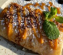 Блинчик с бананом и шоколадом