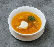 Пельмени с бульоном