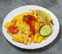 Мясо по-чешски с гарниром