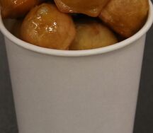 Жареные Фри Пельмени ручной лепки со свининой и лесными грибами