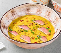 Тыквенный суп с пастрами из утки