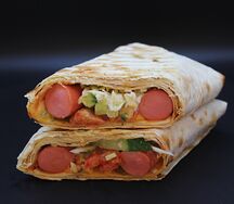 Хот-дог в лаваше c 2 сосисками