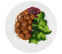Брокколи с мясными фрикадельками