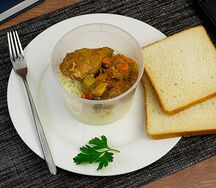 Свинина, тушенная с овощами