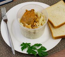 Свинина с томатами в сметане