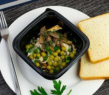 С курицей и грибами