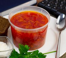 Борщ вегетарианский и майонез