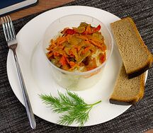 Скумбрия с овощами