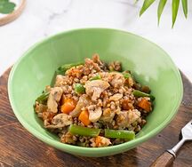 Гречка с грибами и овощами