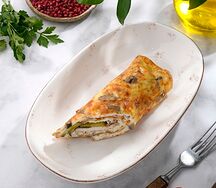 Омлет с курицей и грибами