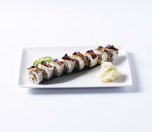 Ролл с крабом и угрем в трюфельном соусе