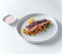 Сёмга на пару с овощами