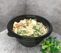 Лапша яичная в сливочном соусе с креветкой