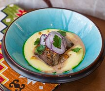 Ребро Кавказского быка под крутым перечным соусом