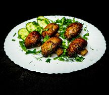 Грибы на мангале