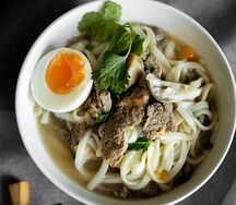 Грибной суп с говядиной