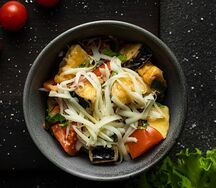 Салат лаззат с хрустящими баклажанами