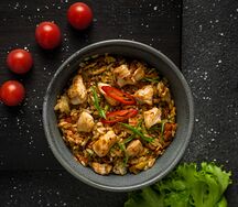 Тяхан с курицей