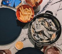 Мидии в соусе Блючиз