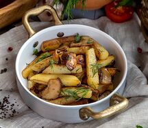 Картофель с белыми грибами