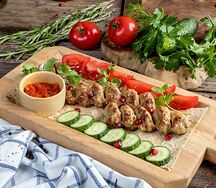 Кебаб из курицы с грибами