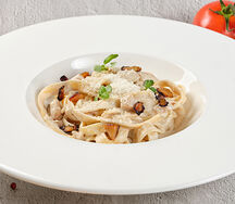 Паста Феттуччине с белыми грибами