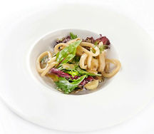 Салат Теплый с кальмарами