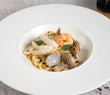 Паста Спагетти с морепродуктами