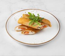 Блины с сёмгой и рикоттой