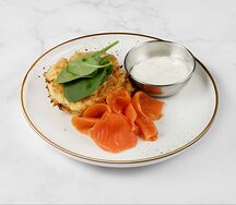 Драники с лососем 