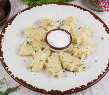 Вареники с тертым картофелем и салом