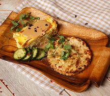 Бифштекс из курицы с гратеном