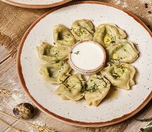 Вареники с сыром и зеленью