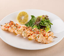 Тигровые креветки на гриле