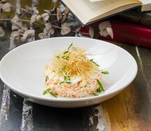 Салат Мимоза с подкопченным муксуном