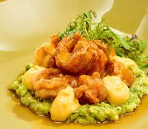 New Креветки с гуакамоле и манговым айоли