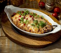 Баклажан запеченый с мясным фаршем