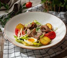 Салат с телячьим языком