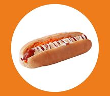 Хот-дог с колбаской и корейской морковью