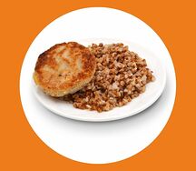 Гречка с котлетой