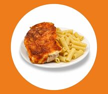 Макароны с курицей под сыром