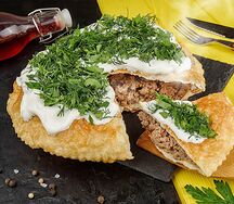 Пирог с мраморной говядиной