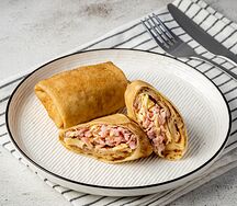 Блины фаршированные с ветчиной и сыром