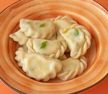 Вареники с творогом соленые отварные