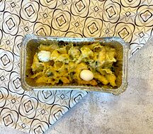 Паста с цыпленком под соусом песто