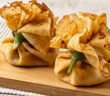 Блины с курицей и грибами