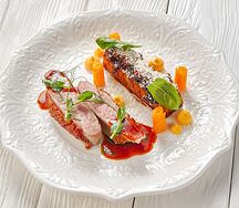 Утиная грудка с тыквой