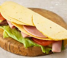 Кукурузная лепешка с ветчиной