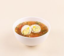 Овощной суп на мясном бульоне