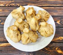 Хинкали с бараниной жареные